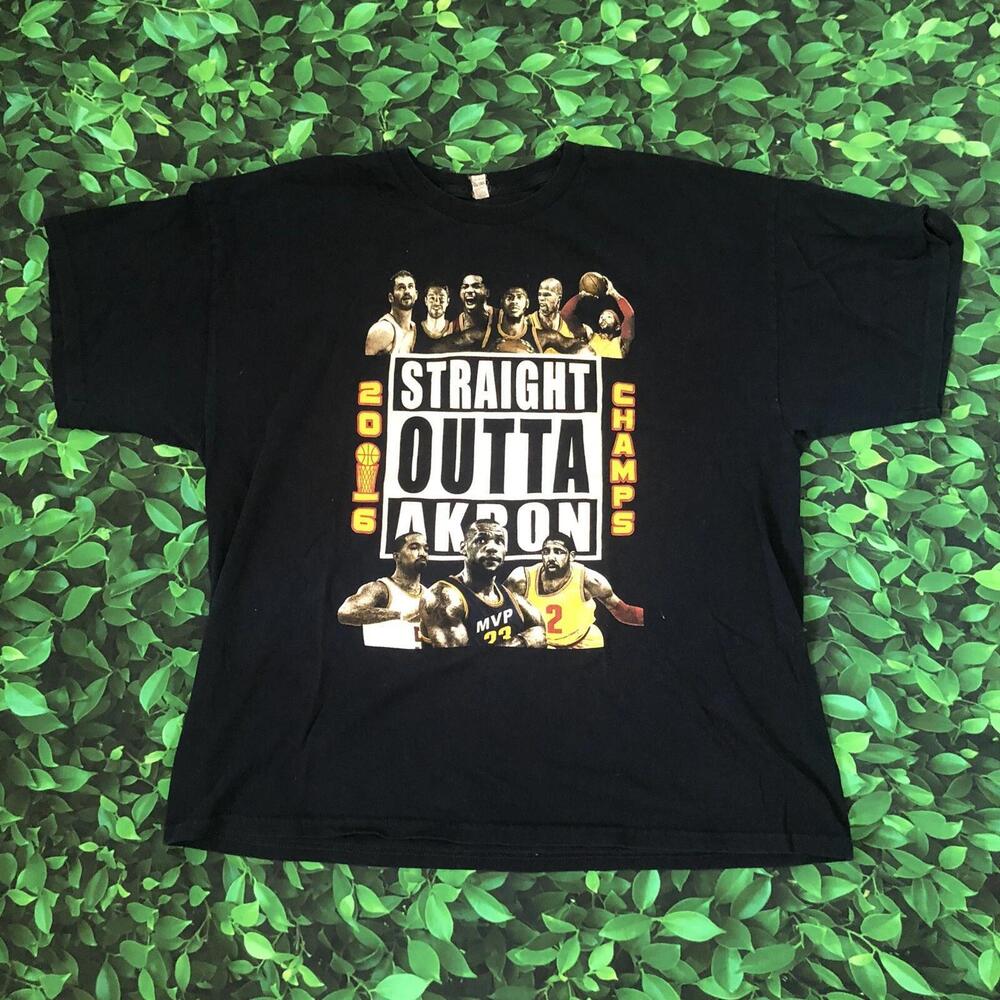 Lebron James Cleveland Cavaliers   Champs Straight Outta Akron Shirt X